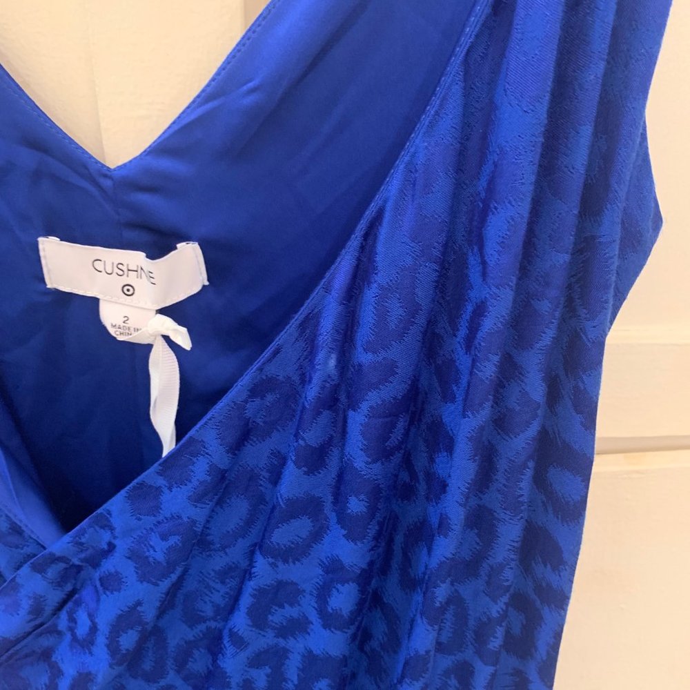 Blue Leopard Print Dress